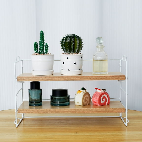 Desktop Organizer Shelf Height Adjustable Desktop Shelf Stand Stackable Desk Shelf Organizer Stable Desktop Organization Shelf Multifunctional Desk Display Shelf for Home Office