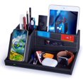 thumbnail image 1 of Miroddi Desk Organizer with Wireless Charging for iPhone, PU Leather Valet Catchall Tray with Pencil Holder for Desk & Nightstand Organizer Home Office, 1 Pack, 1 of 8