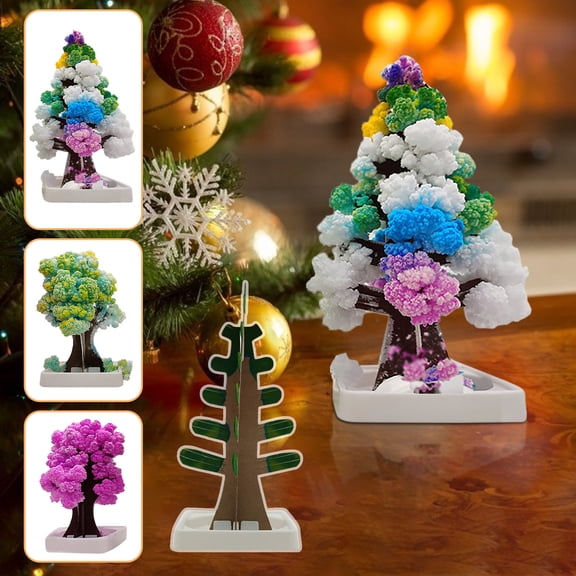 Desktop Ornament,100ML On Diy Flowering Three Tree Flowering And Christmas Christmas Growing Paper In Set One Tree Paper Tree Christmas