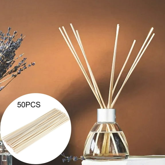 Desktop Ornament 2 Natural Rattan Wood Diffuser Sticks Replacement for Aroma Fragrance 50 Pack with Craftsmanship and Durable Design