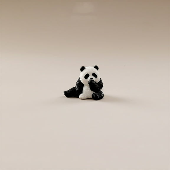 Desktop Ornament Brazilian Wood Panda Mini Resin Statue for Unique Hydroponic Decoration Funny Tabletop Indoor Display Home for Lovers