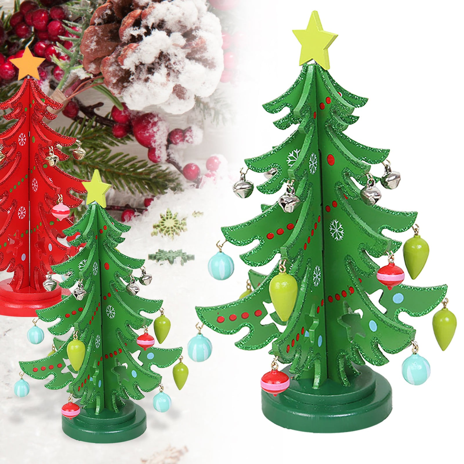 Desktop Ornament Clearance! Christmas Wedding Table Decorations Wooden