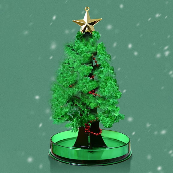Desktop Ornament,Creative Large Colorful Christmas Tree Creative Watering Paper Tree Crystal Christmas Gift 1ml