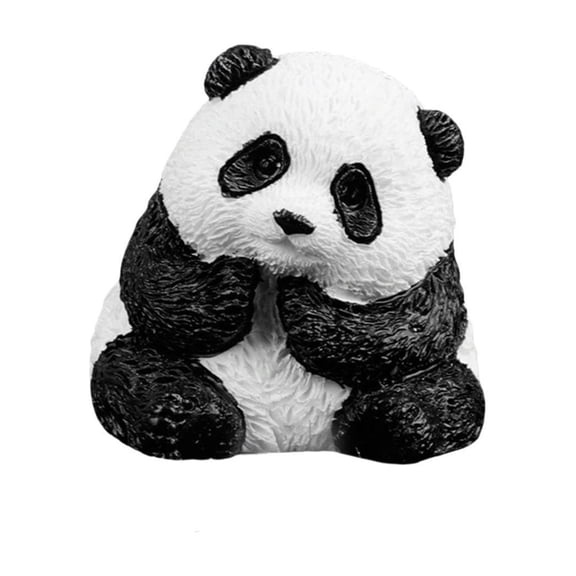 Desktop Ornament for Desk Display Brazilian Wood Panda Mini Tree Resin Panda Statue for Indoor Tabletop Decoration Humorous Hydroponic Panda for Modern Spaces