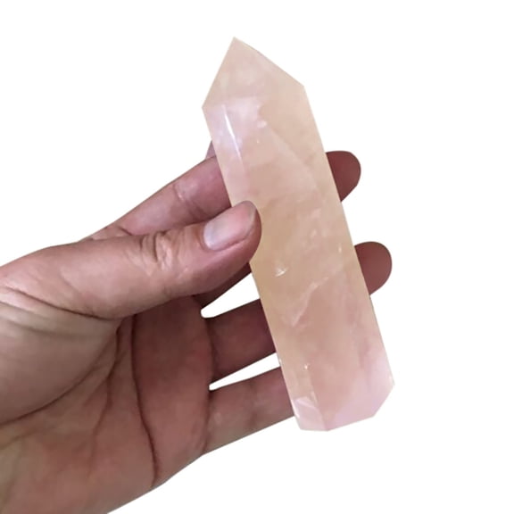 Desktop Ornament Elegant Natural Quartz Point Wand for Home and Desk Accessory,4 5 cm,Pink