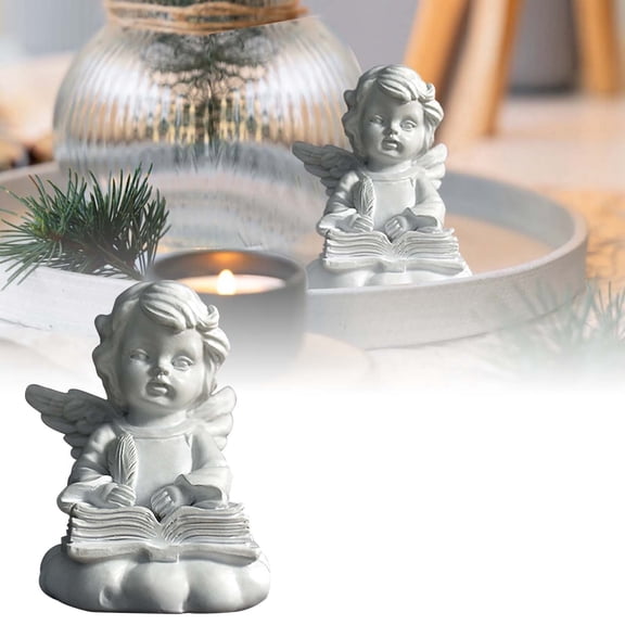 Desktop Ornament Fairy Tale Angel Sculpture Resin Bookcase Figurine Living Room Home Decoration Craft for Elegant Spaces