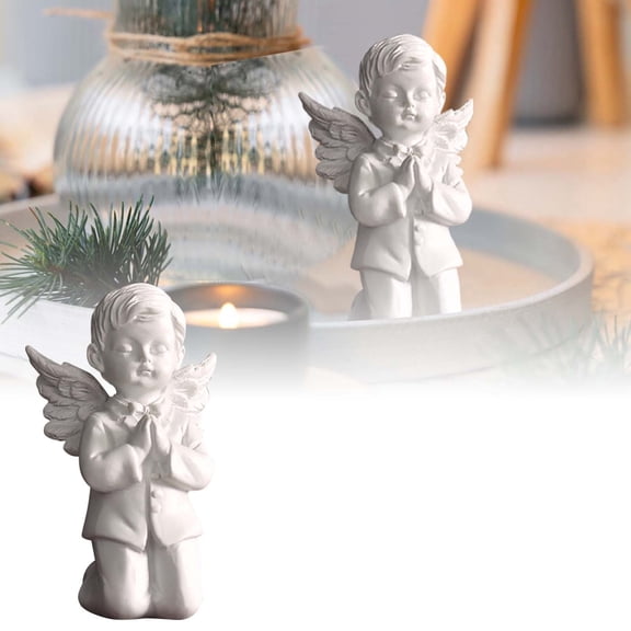 Desktop Ornament Fairy Tale Angel Sculpture Resin Bookcase Statue for Home Living Room Decoration Crafts