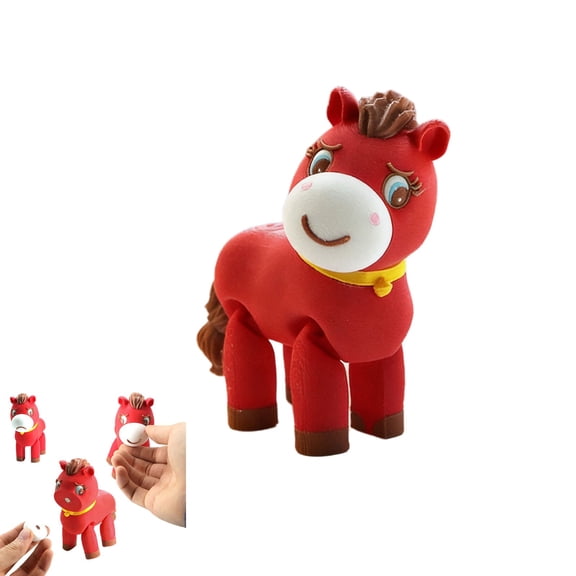 This Desktop Ornament Features A Transformable Horse Face Symbolizing Fortune And Suitable For Placement On A Desktop. Creative Fun Easter & Ramadan Home Desktop Ornament Decor A One Size