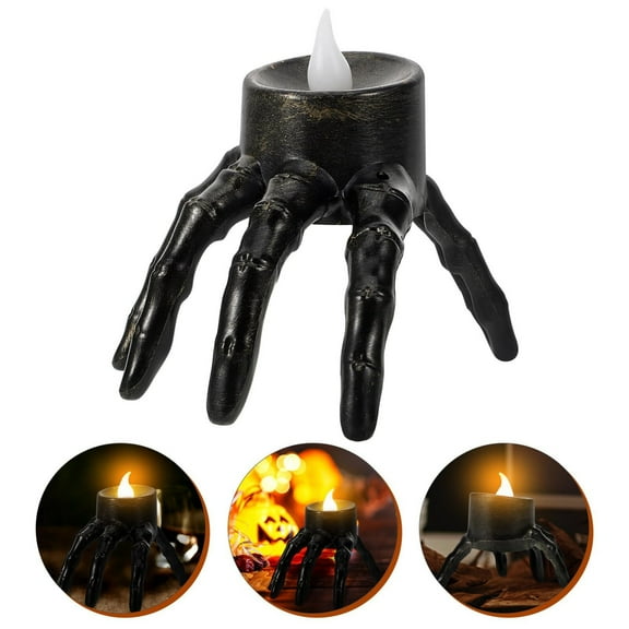 Desktop Ornament Halloween Flameless Light Decoration Realistic Skeleton Hand Light for Party and Seasonal Display