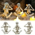 thumbnail image 1 of Desktop Ornament Halloween Hanging Skeleton Resin Home Decoration Atmosphere Sculpture for Living Room Garden Desk, 1 of 8