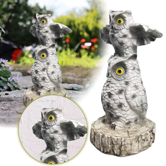 Desktop Ornament Handmade Owl Figurine Decorative Sculpture for Home Unique Collectible Animal Art Piece that Enhances Your Space