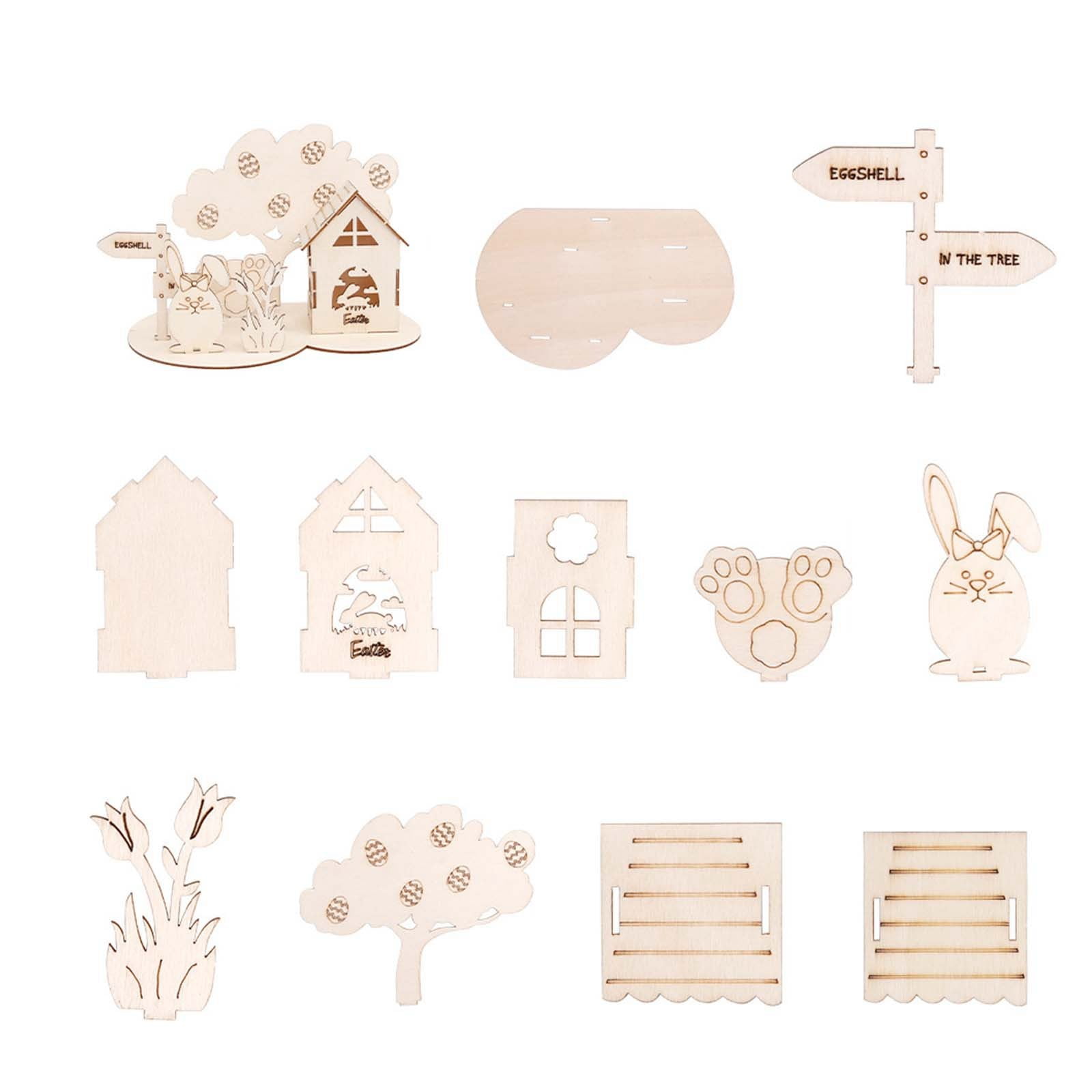 Desktop Ornament Holder Living Room Decorations Easter Wooden Ornaments