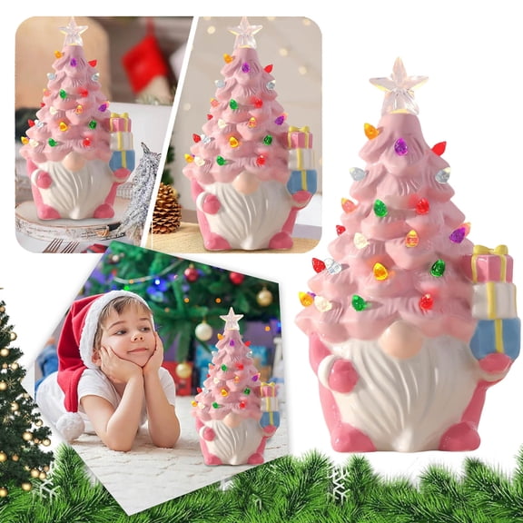 Desktop Ornament Lamp Illuminates Night Light for Living Room Dining Desktop Holiday Ceramic Mini Suitable for Family Room Fireplace