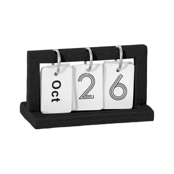 Stylish Desktop Ornament Mini Table Calendar Doll Decorative Flip Calendar for Home and Easy-to-Use Wooden Design for Space Saving and Giving
