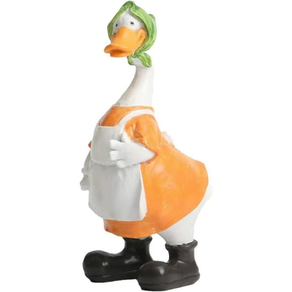 Desktop Ornament - Plastic Decorative Ornaments - Animal Duck Garden Figurines Resin Couple Duck Garden Decor for Outside for Yard Decoration Gifts Duck Family Statues Crafts