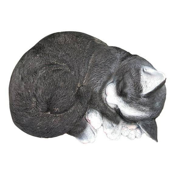 Desktop Ornament - Plastic Decorative Ornaments - Garden Sleeping Cat Statue Garden Collection Resin and Stone Decorative Garden - 1 Decorative Item