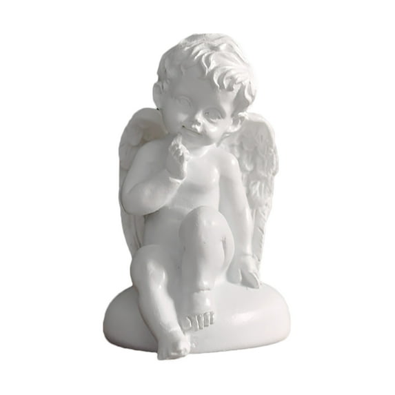 Desktop Ornament - Plastic Decorative Ornaments - Praying Cherub Adorable Cherubs Angels Statues Figurine Indoor Outdoor Home - 1Pc Angel Ornament