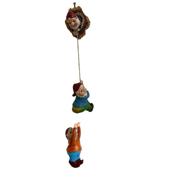 Desktop Ornament - Plastic Decorative Statues - Door Out Tree Hugger Gnomes Climbing Garden Hugger Tree The Decor Statue Gnome Home Decor - 1Pc Figurine Set (Three Gnomes)