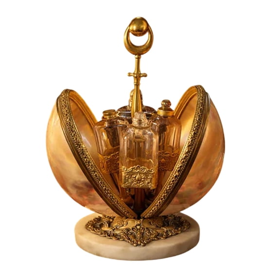 Desktop Ornament Seashell Display Stand for Fragrance Bottle Holder and Desk Organizer – Coastal for Home