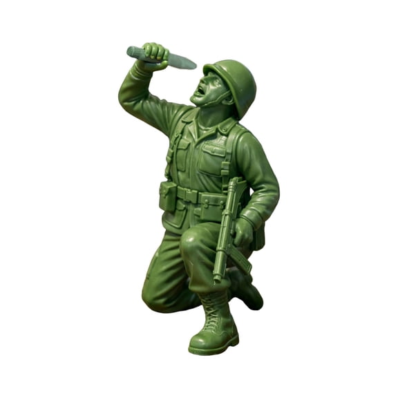 Desktop Ornament Statue for Themed Party Unique Green Man Figurine Classic Soldier Desk Novelty Miniature Figure for Kids and Adults