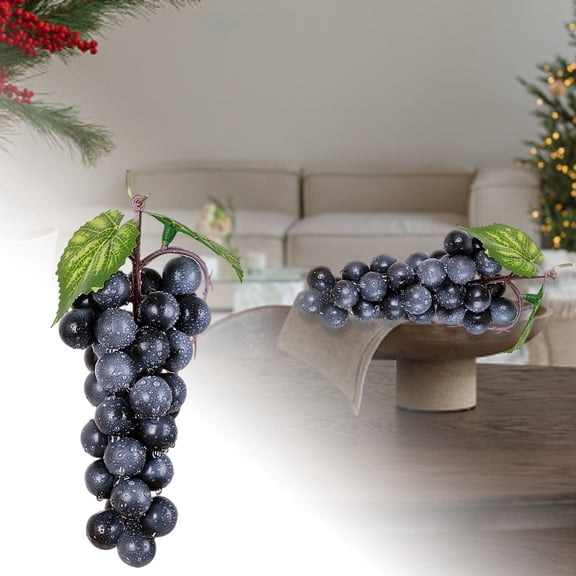 Desktop Ornament for Desktop Display Decorative Foam Polyester Fruity Print Grape Bunches Theme for Home Classroom Festival and Party Use