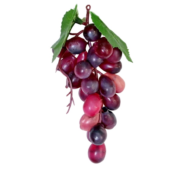 Desktop Ornament for Home and Store Realistic Grape Fruit Model Props Fruit Photo Props for Desktop Display Photo Art Craft, 5.91 inch, Purple