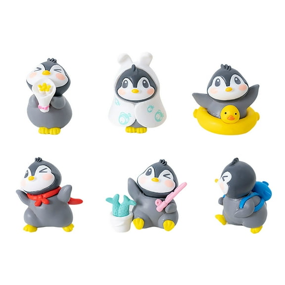 Desktop Ornament for Room Mini Penguin Statue Cute Desktop Resin-Free Floating Garden Tabletop Figurine for Living Space