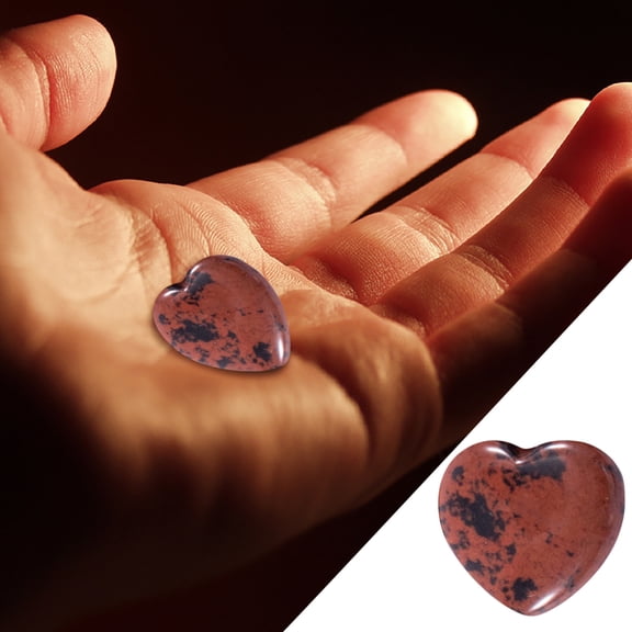 Desktop Ornaments,20mmX20mmX6mm Natural Crystal Love Ornament Gift Non-Porous Peach Heart Eye Stone Heart-Shaped Pink Crystal Stone