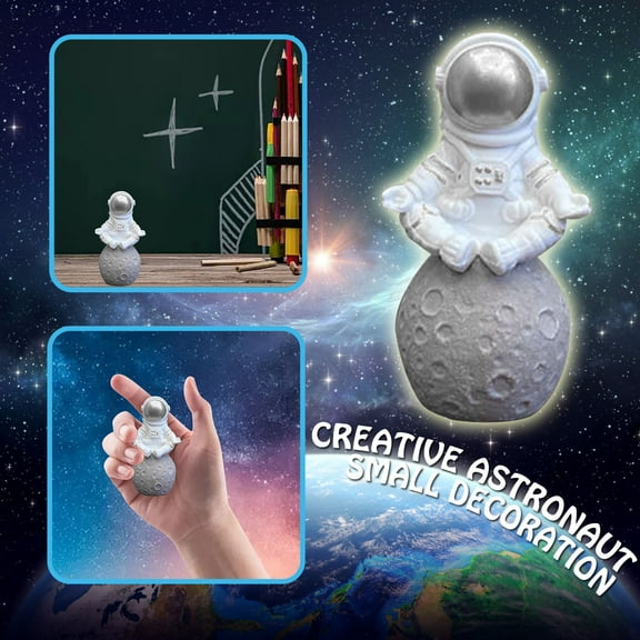 Desktop Ornaments,Creative Astronaut Small Decoration Desktop Astronaut Figurine Astronaut Figure Desktop Ornaments Resin Outer Space Birthday Cupcake For Kids Party Gift