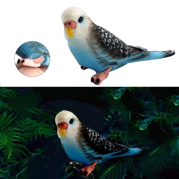 Desktop Ornaments,Cute Parrot Mini Animal Model Miniature Ornament Garden Decor Ornament Accessory Outdoor Statues