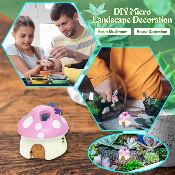 Desktop Ornaments,DIY Micro Landscape Decoration Ornaments Micro House Gardening Decoration