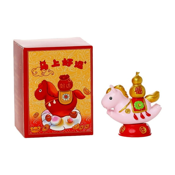 Desktop Ornaments,Horse Shaped Ornaments Rotatable Desktop Ornaments 2026 Year Of Decoration Suitable For The Chinese New Year Applicable To Homes Schools Apartment