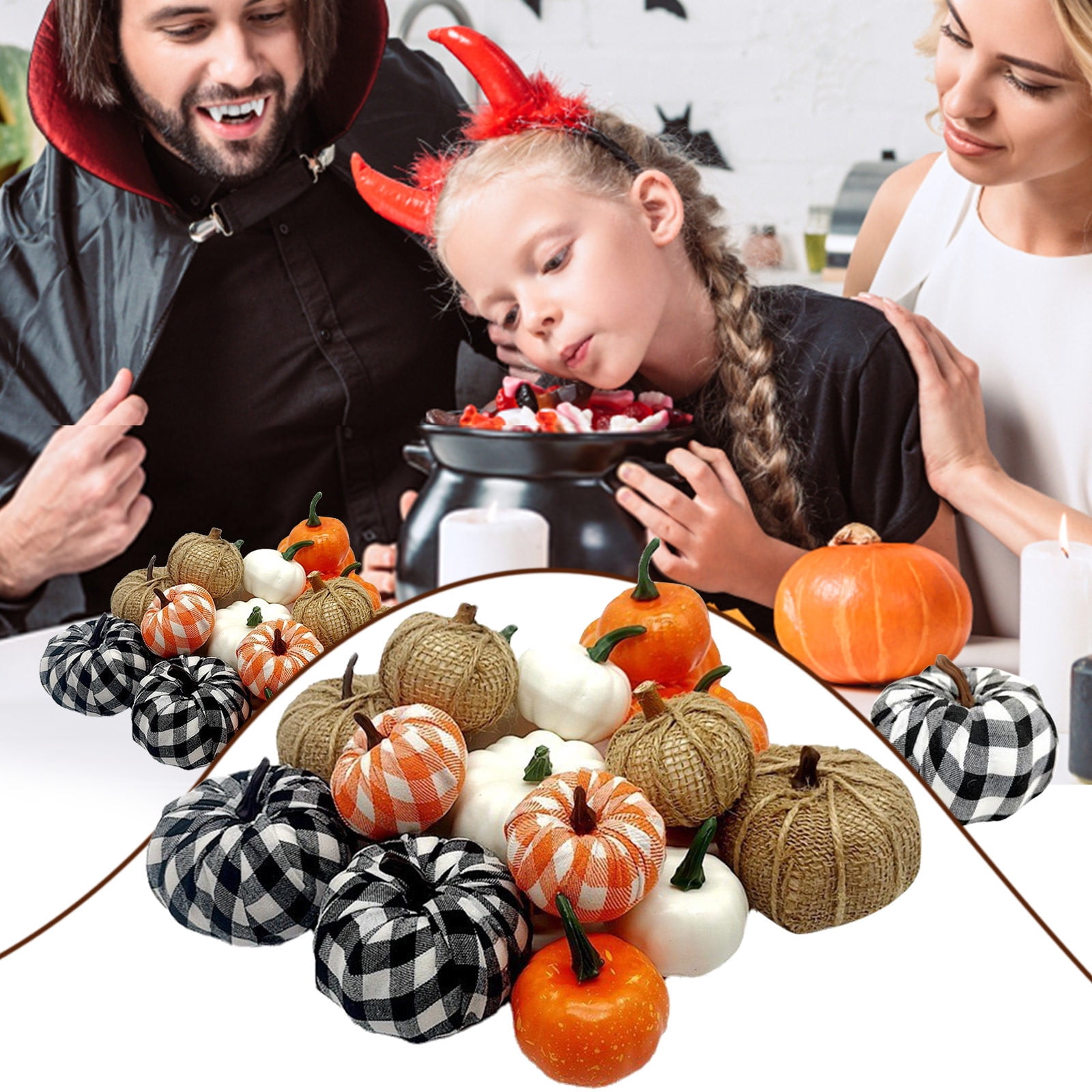 Desktop Ornaments Pumpkin Fall Decorations 8/16pcs Decorative Foam