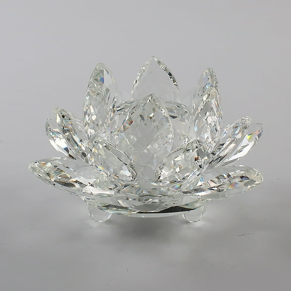 Desktop Ornaments,Sapphire Flower Home Decor With Box Artificial Quartz Flower Figurine Wedding Decor Souvenir