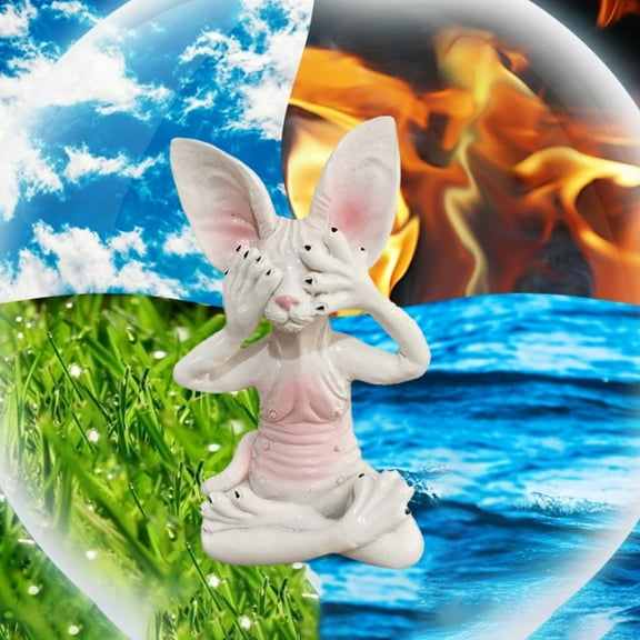 Desktop Ornaments,Sphinx Cat Meditation Statue Home Decoration Personalized Gift