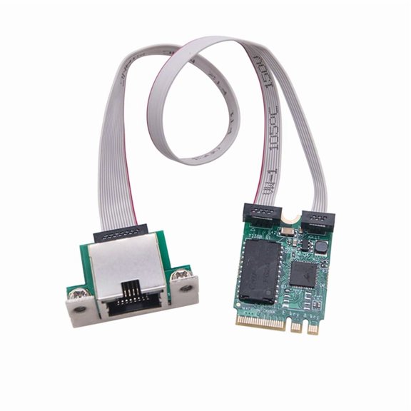 Desktop PC 2.5G M.2 A+E Network Card with Cable, RJ45 2.5G/1G/100Mbps, VMQ, Wake-on-LAN, OPP Bag