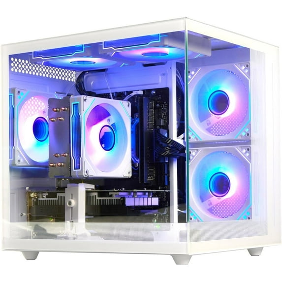 WIWB Gaming PC Desktop, Ryzen 7 5700X, 32GB DDR4, RTX 5060 8GB, 1TB NVMe SSD, WiFi 6