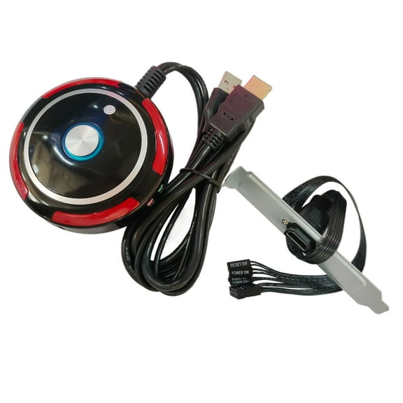 Desktop PC Power Control Switches with Two USB2.0 and Audios Port for Gaming Cafes and Household Use