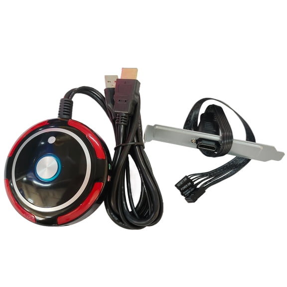 Desktop PC Power Control Switches with Two USB2.0 and Sound Port for Gaming Cafes and Household Use