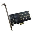 thumbnail image 1 of Desktop PCIe X1 to 2 Port NGFF Expansion Card Adapter ASM1061 for M.2 Solid disk, 1 of 6