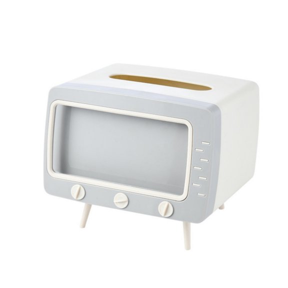 Desktop Paper Holder with Stand Multifunction Tissue Storage Case for Home Living Room