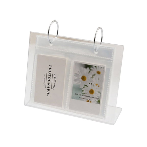 Desktop Photo Album Binder Acrylic Tabletop Flip Photo Frame Photo Displays