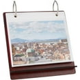 thumbnail image 1 of Desktop Photo Album Wood Tabletop Flip Calendar Style Photo Frame Stand Up Scrapbook Album Photo Frame 24 Photo Display (Suitable for 5.7 inch Photos), 1 of 5