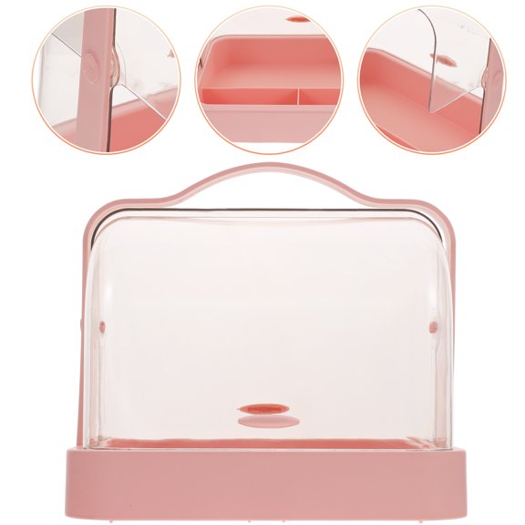 LITINKIMI Retro Cosmetics Storage Box Makeup Organizer Pink PP 1Set