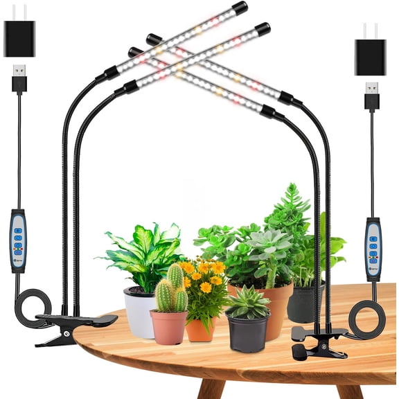 Desktop Plant Grow Light,12w Growing Lamps High Ppfd,Full Spectrum Desk Growth Light with Automatic Timer,4 Dimmable LevelsBlack