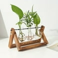 thumbnail image 1 of Desktop Plant Propagation Station, 3 Bulb Vase Plant Terrarium with Wooden Stand for Hydroponic Plants Home Office Home Decoration Valentine’s Day,Birthday Gift, 1 of 7