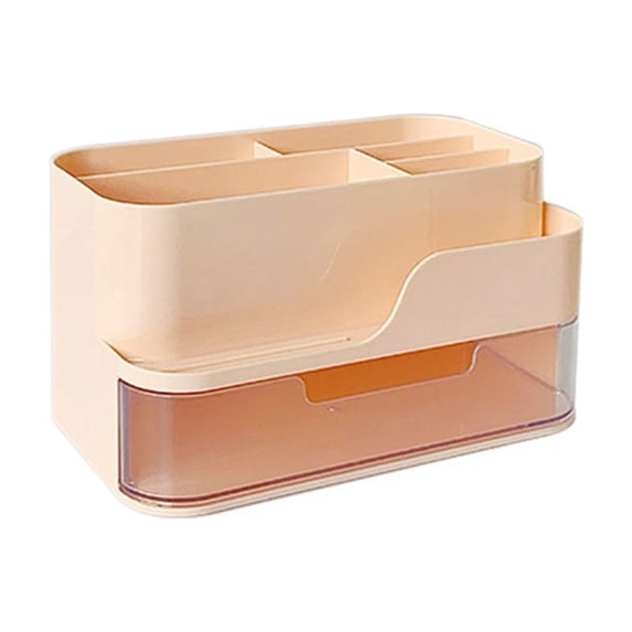 Desktop Plastic Storage Box, Drawer Organizer for Cosmetics and Stationery, Dorm Room Desk Tray with Multiple Compartments for Tidy Countertop, Bathroom, and Office Organization