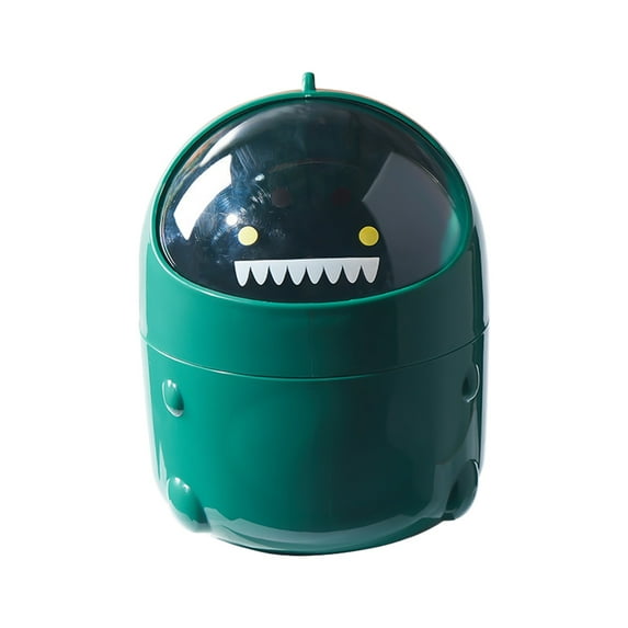 Desktop Pressing Trash Can Bedroom Bedside Mini Storage Bucket Desktop Finishing/ Desktop Trash Can Mini Flip Storage Bin Small Green