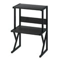 thumbnail image 1 of Desktop Printer Stand with 3 Tier Wood Storage Shelves,Under Desk Printer Table,Multi-Purpose Home Office Desk Organizer for Fax Machine, Scanner (Black), 1 of 8
