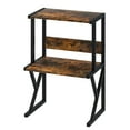 thumbnail image 1 of Desktop Printer Stand with 3 Tier Wood Storage Shelves,Under Desk Printer Table,Multi-Purpose Home Office Desk Organizer for Fax Machine, Scanner (Brown), 1 of 8